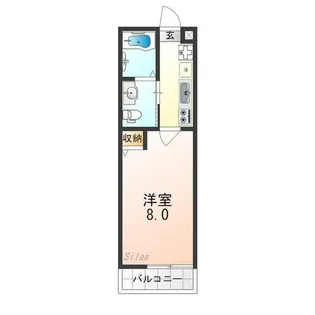 フラッティ壬生【1階】の間取り