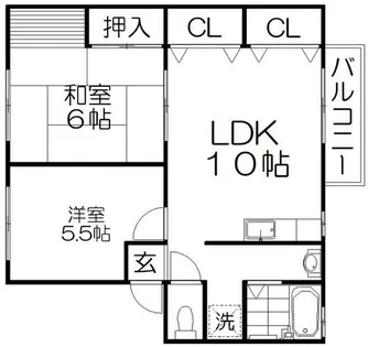 ハイツ栄【1階】の間取り