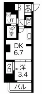 ファーストフィオーレ心斎橋イースト【3階】の間取り