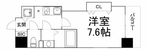 ラグゼ玉造Ⅱ【5階】の間取り