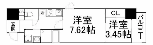 CAVANA本町【2階】の間取り