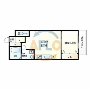 WIN玉出Ⅱ【1階】の間取り