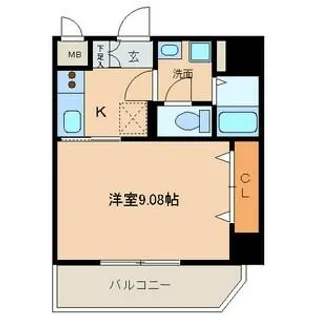 ピースプレイス牛巻【9階】の間取り