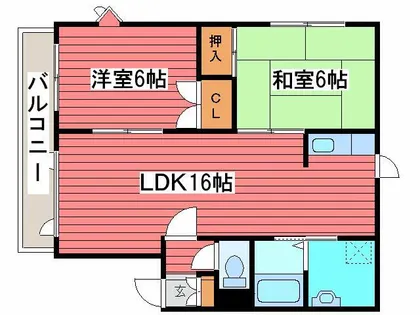 アパートメントユースⅡ【1階】の間取り