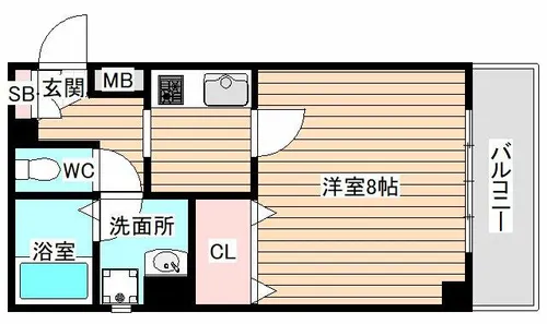 アヴァンツァーレ弁天【5階】の間取り