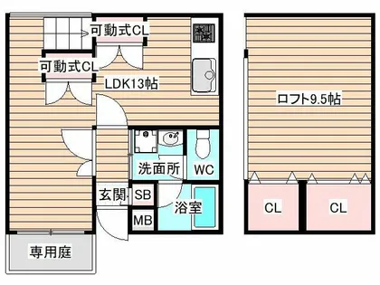 カーサアトレ【1階】の間取り