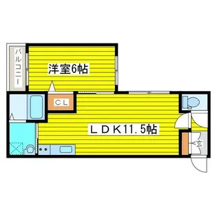 calme令北8条【3階】の間取り