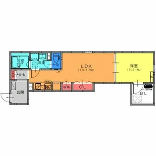 大阪府高石市西取石1丁目【アパート】の間取り
