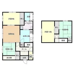 北海道札幌市豊平区西岡二条12丁目【一戸建】の間取り