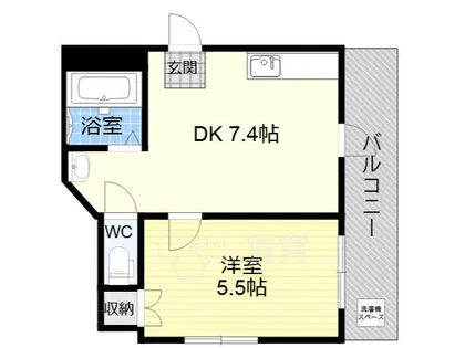 ワンウェーブ【4階】の間取り