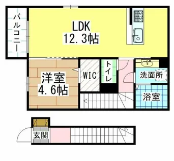 福岡県北九州市小倉南区田原3丁目【アパート】の間取り