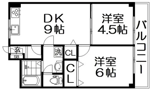 ウィンド・ヒル香里【7階】の間取り