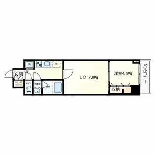 スプランディッド上本町WESTⅡ【10階】の間取り