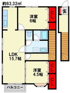 BLACKCOMB【A-2号室】の間取り