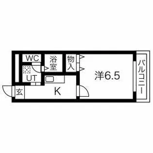 ディー・シモンズ梅田【2階】の間取り