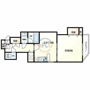 グラート西田辺【7階】の間取り