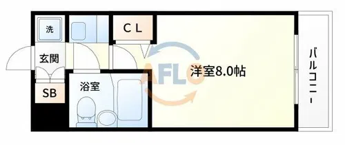 デ・リード弁天町港通【6階】の間取り