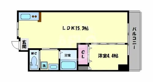 ルミエール堂ヶ芝【6階】の間取り