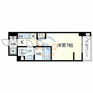 ワールドアイ大阪城EASTアドバンス【2階】の間取り