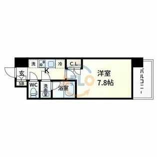 パークフラッツ江坂【4階】の間取り