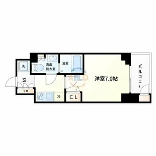 ワールドアイ大阪城EASTアドバンス【15階】の間取り