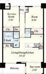 グランエスポワール【2階】の間取り