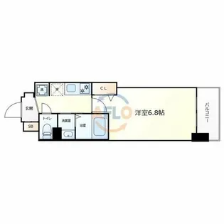 Luxe深江橋Ⅱ【7階】の間取り