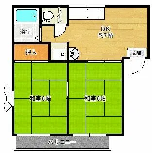 バロンハイツ【2階】の間取り