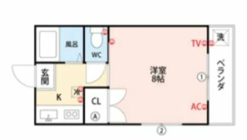 稲益ハイツ【303号室】の間取り