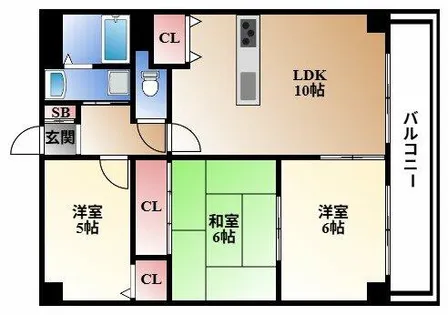 カナレグランデ【5階】の間取り