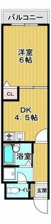1DKの間取り画像
