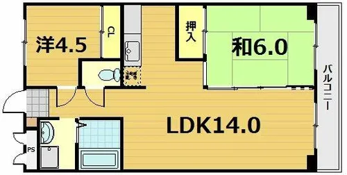 エクセレント墨染【3階】の間取り