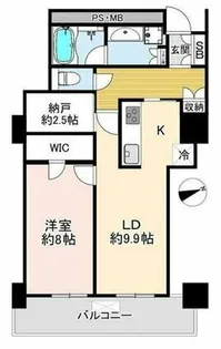 阿波座ライズタワーズ フラッグ46【25階】の間取り