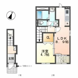 エスターテ【2階】の間取り