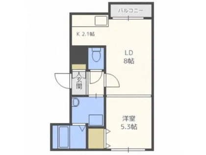 グランドサクセス平岸【403号室】の間取り