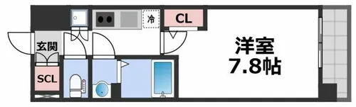 カーサレグラス城東セントラル【6階】の間取り