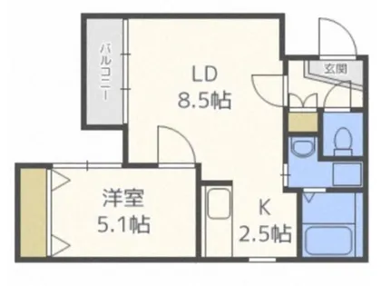 フロレゾン学園前【1階】の間取り