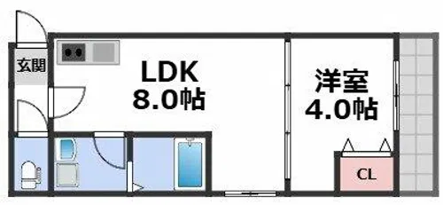 D porta girasole【2階】の間取り