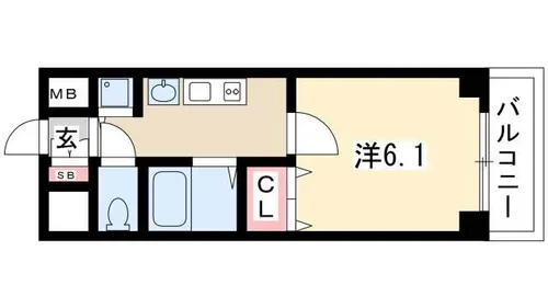 プレサンスSAKAEリバースタイル【1106号室】の間取り