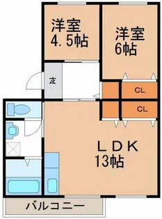 パストラル板倉 A【2階】の間取り
