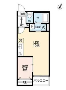 Warren enmei Ⅰ(ウォーレンエンメイワン)【1階】の間取り