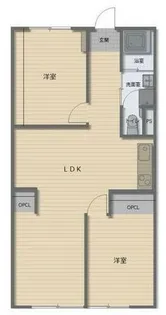 蜆橋ハイツ【3階】の間取り