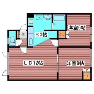 第3コーポ長谷川【2階】の間取り