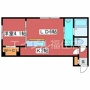 MINES福住【1階】の間取り