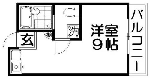 ヴィラ岡山手【207号室】の間取り
