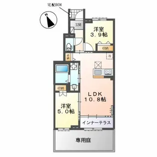 幸田町大字菱池 賃貸アパート新築工事【1階】の間取り