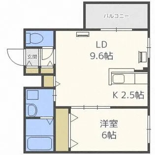 ディオグラシア桑園【1階】の間取り