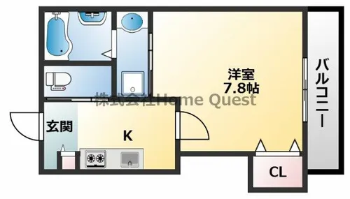 KTIレジデンス弥刀【1階】の間取り