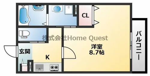 KTIレジデンス弥刀【2階】の間取り