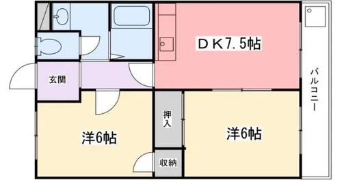 西庄中村コーポ【1階】の間取り